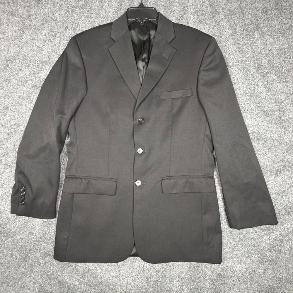 Haggar Collections Mens 38R Black Blazer Sport Coat 3 Button Suit‎ Jacket